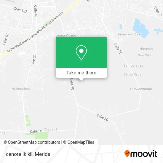 Mapa de cenote ik kil