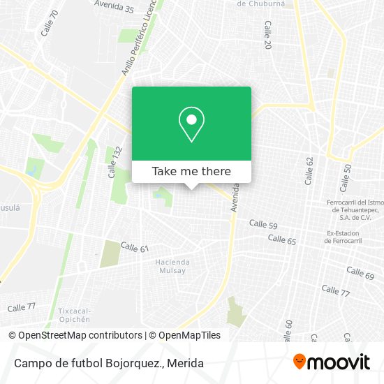 Mapa de Campo de futbol Bojorquez.