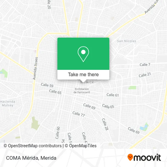 Mapa de COMA Mérida