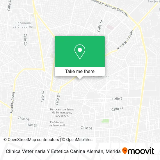 Mapa de Clinica Veterinaria Y Estetica Canina Alemán