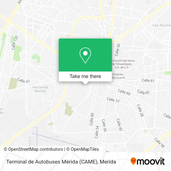 Mapa de Terminal de Autobuses Mérida (CAME)
