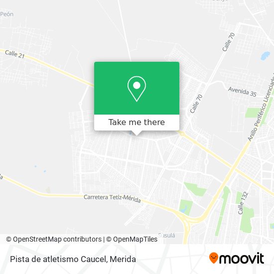 Mapa de Pista de atletismo Caucel