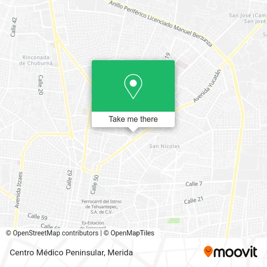 Centro Médico Peninsular map