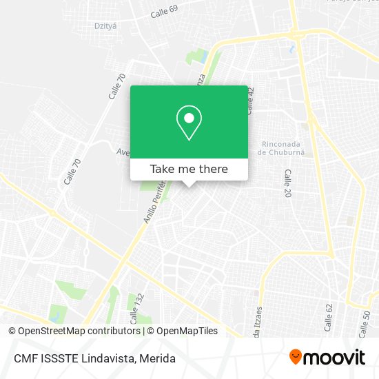 How to get to CMF ISSSTE Lindavista in Mérida by Bus?