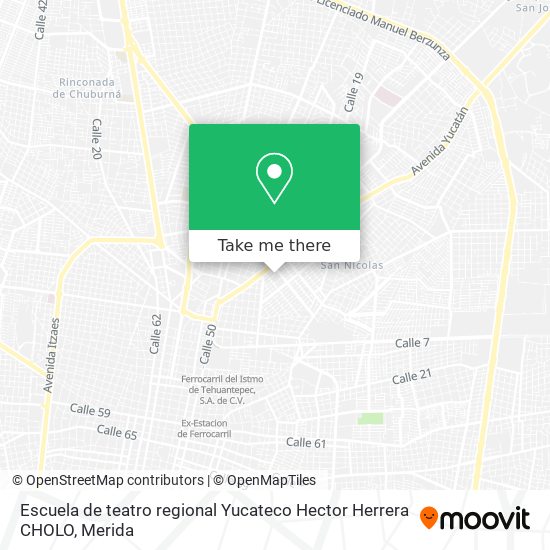 Escuela de teatro regional Yucateco Hector Herrera  CHOLO map