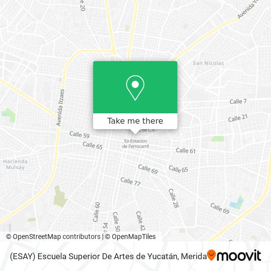 (ESAY) Escuela Superior De Artes de Yucatán map