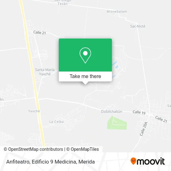 Mapa de Anfiteatro, Edificio 9 Medicina