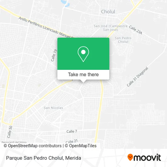Mapa de Parque San Pedro Cholul
