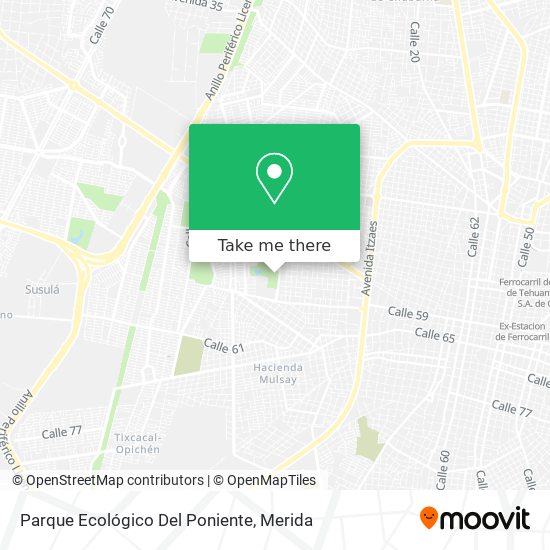 Mapa de Parque Ecológico Del Poniente