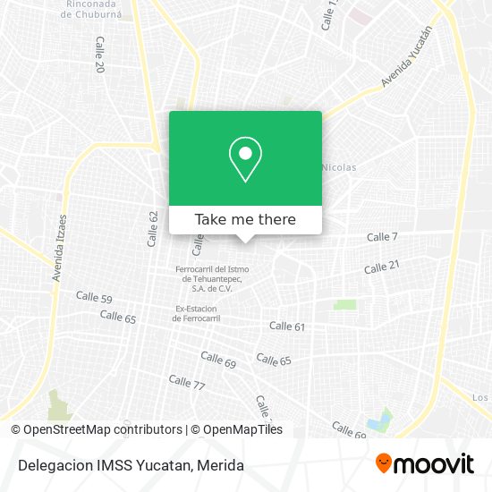 Delegacion IMSS Yucatan map