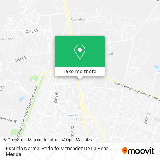Mapa de Escuela Normal Rodolfo Menéndez De La Peña