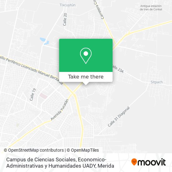 Campus de Ciencias Sociales, Economico-Administrativas y Humanidades UADY map
