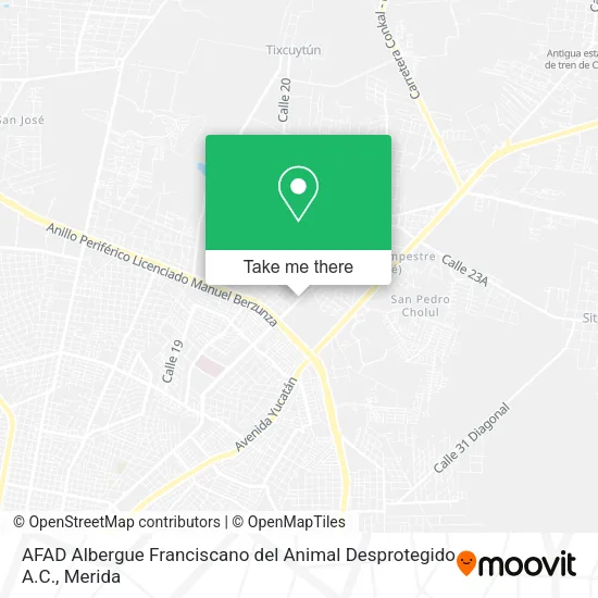 Mapa de AFAD Albergue Franciscano del Animal Desprotegido A.C.