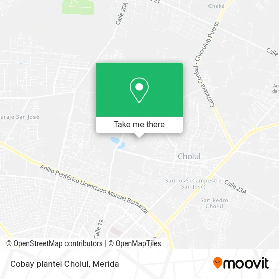 Cobay plantel Cholul map