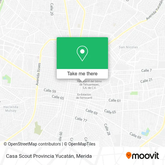 Mapa de Casa Scout Provincia Yucatán