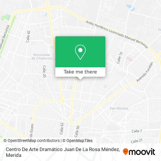 Mapa de Centro De Arte Dramático Juan De La Rosa Méndez