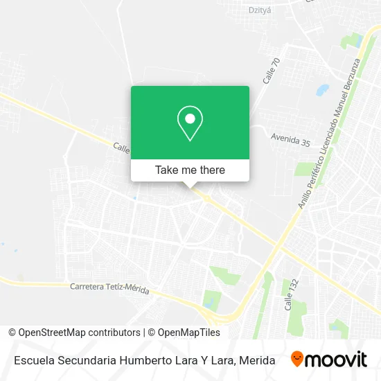 Mapa de Escuela Secundaria Humberto Lara Y Lara