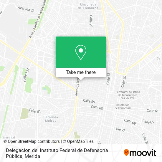 Mapa de Delegacion del Instituto Federal de Defensoría Pública