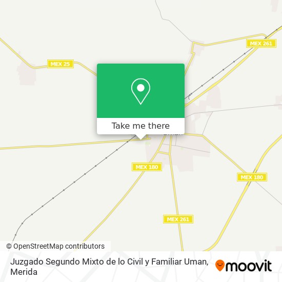 Juzgado Segundo Mixto de lo Civil y Familiar Uman map
