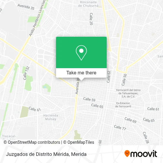 Juzgados de Distrito Mérida map