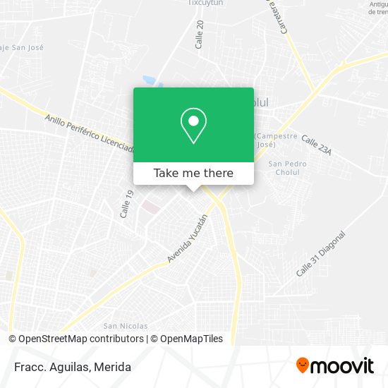 How to get to Fracc. Aguilas in Mérida by Bus?