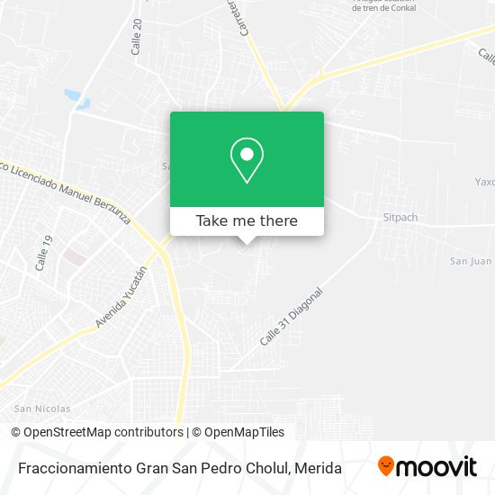 Fraccionamiento Gran San Pedro Cholul map