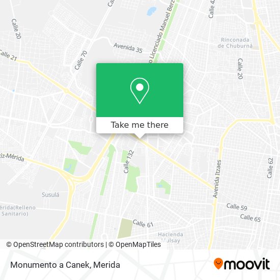 Monumento a Canek map