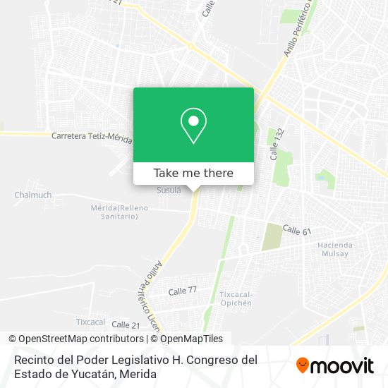 Recinto del Poder Legislativo H. Congreso del Estado de Yucatán map