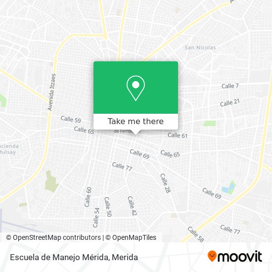 Mapa de Escuela de Manejo Mérida