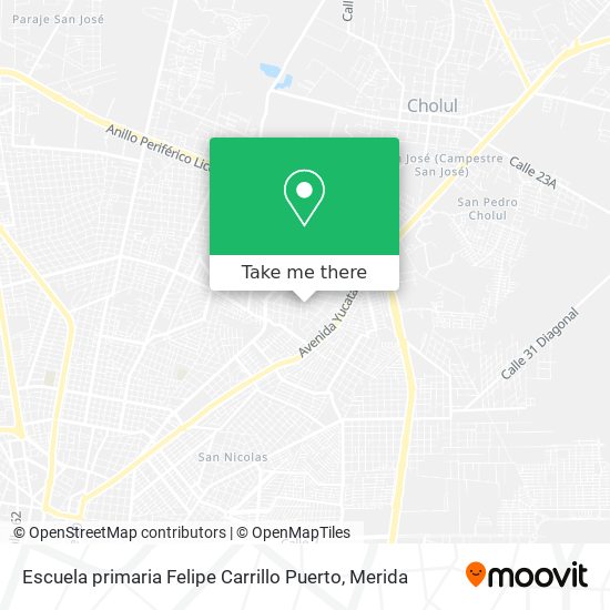 Mapa de Escuela primaria Felipe Carrillo Puerto