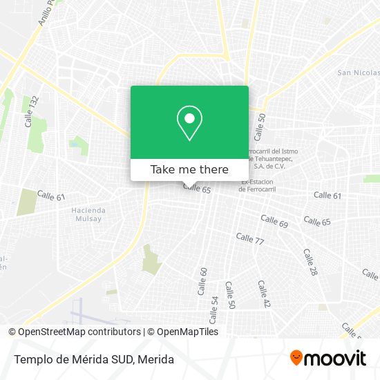 Mapa de Templo de Mérida SUD