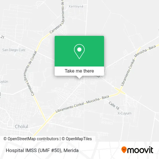 Hospital IMSS (UMF #50) map