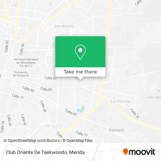 Mapa de Club Oriente De Taekwondo