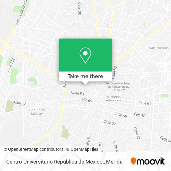 Centro Universitario República de México. map