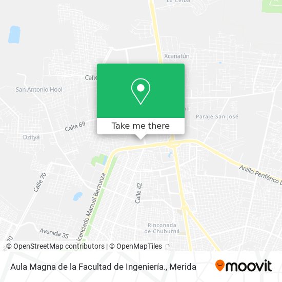 Mapa de Aula Magna de la Facultad de Ingeniería.