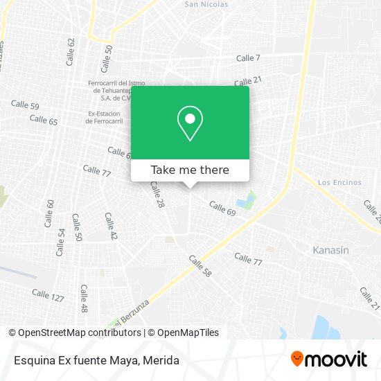 Mapa de Esquina Ex fuente Maya