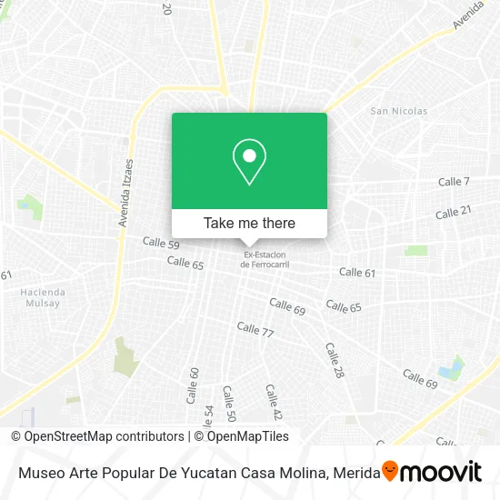 Mapa de Museo Arte Popular De Yucatan Casa Molina