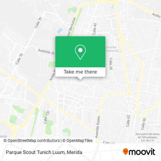 Parque Scout Tunich Luum map