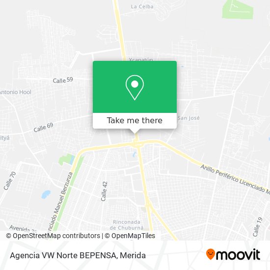 Agencia VW Norte BEPENSA map