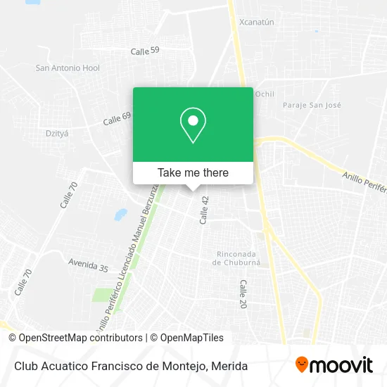 Club Acuatico Francisco de Montejo map