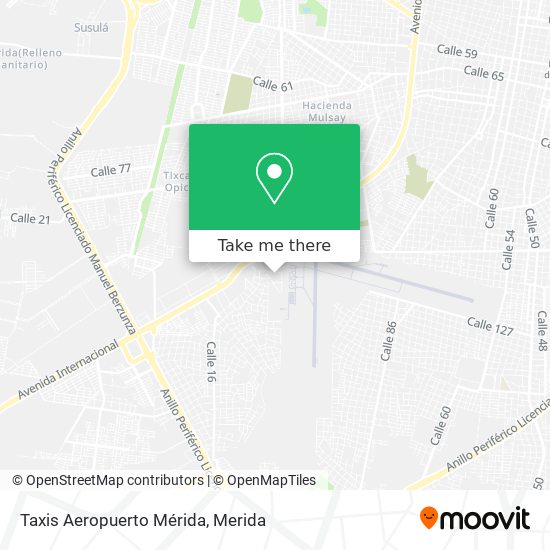 Mapa de Taxis Aeropuerto Mérida