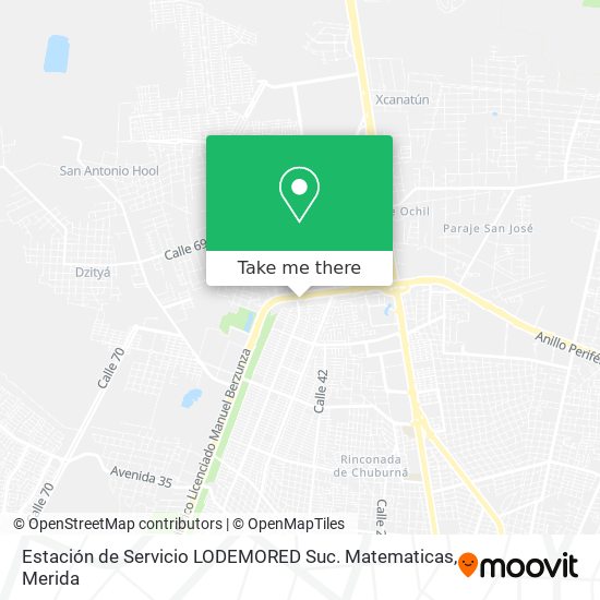 Mapa de Estación de Servicio LODEMORED Suc. Matematicas
