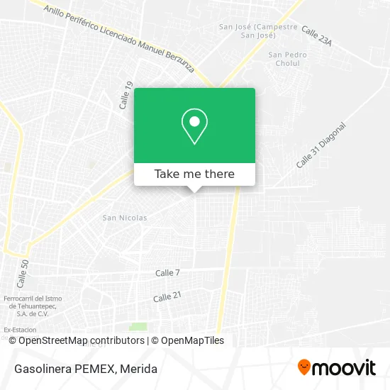 Gasolinera PEMEX map
