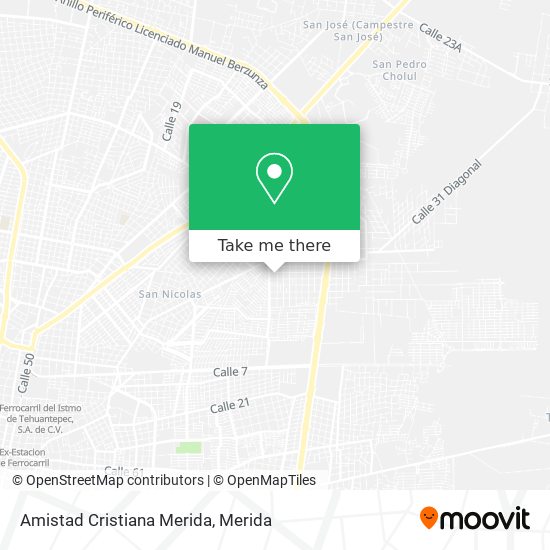 Amistad Cristiana Merida map