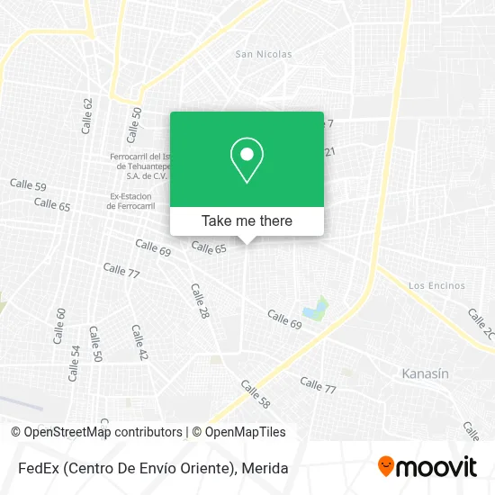 FedEx (Centro De Envío Oriente) map