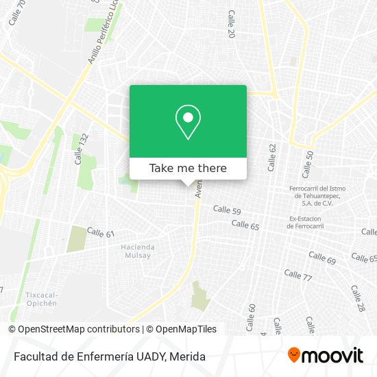 Facultad de Enfermería UADY map
