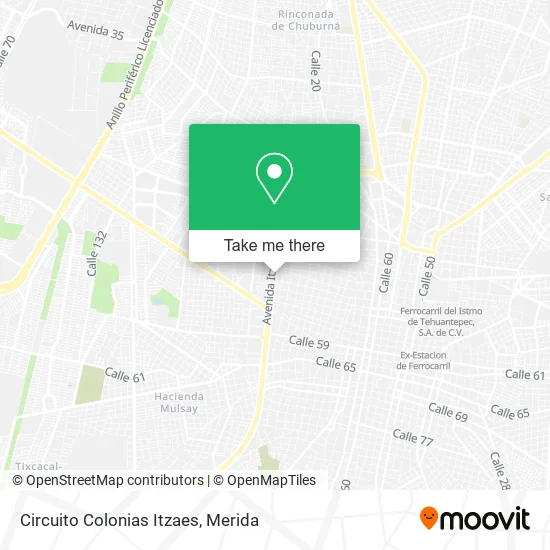 Mapa de Circuito Colonias Itzaes