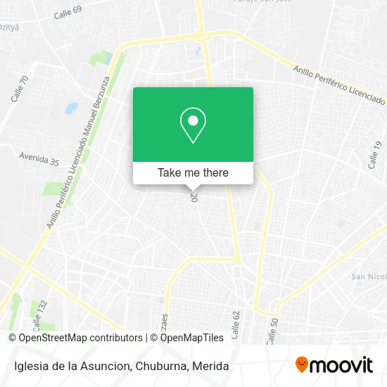 Iglesia de la Asuncion, Chuburna map