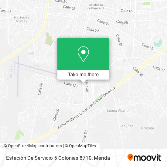 Mapa de Estación De Servicio 5 Colonias 8710