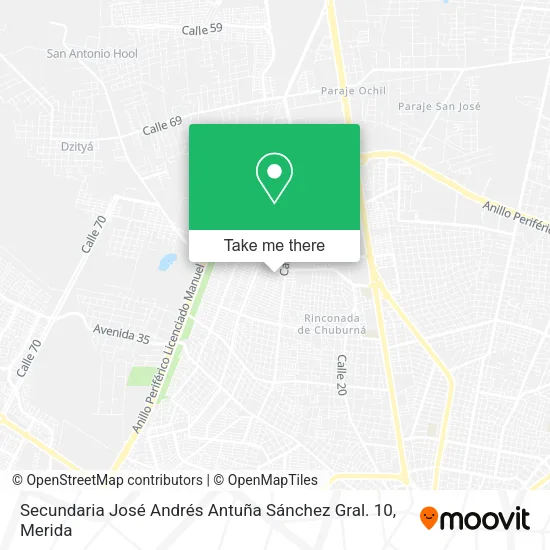 Mapa de Secundaria José Andrés Antuña Sánchez Gral.  10